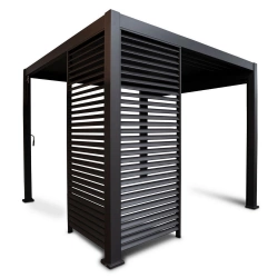 Panneau brise-vue ventelles verticales 100 cm - Anthracite