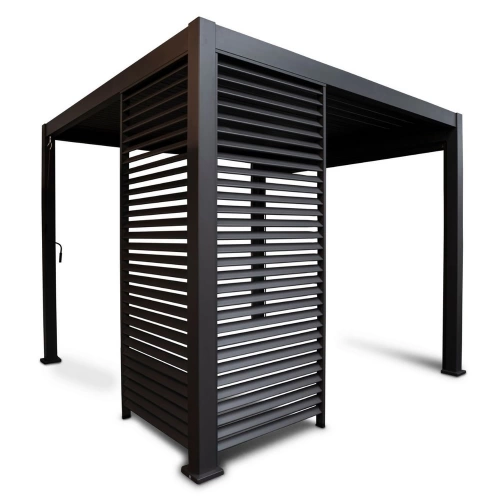 Panneau brise-vue ventelles verticales 100 cm - Anthracite