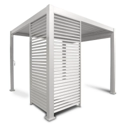 Panneau brise-vue ventelles verticales 100 cm - Blanc