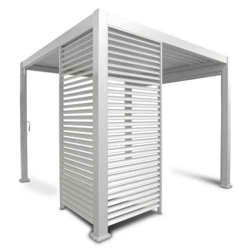 Panneau brise-vue ventelles verticales 100 cm - Blanc