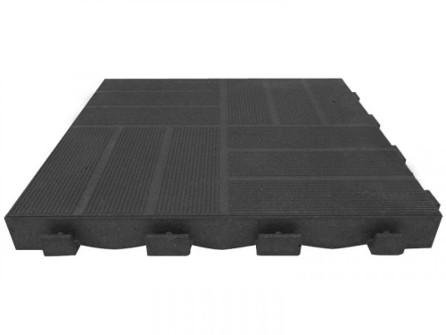 Dalle clipsable composite mixtile, anthracite - L. 41.5 x L. 41.5 cm x Ep. 45 mm