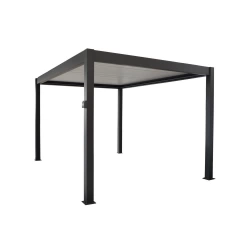 Pergola autoportée Bioclimatique Autonome Zéphir 3 x 4 m Solaire en Aluminium - grey