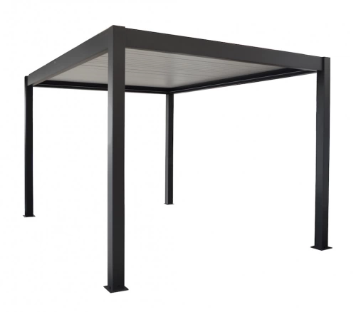 Pergola - Zephir Pool House 3x4 Alu et Lames - Gris