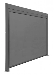 Rideau BioClim 3M pour Pergola Adossée - Aluminium époxy gris - TPEP gris