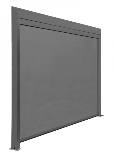 Rideau BioClim 3M pour Pergola Adossée - Aluminium époxy gris - TPEP gris