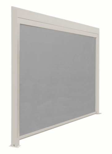 Rideau Latéral 4m pour Pergola Autoportée Mira - Aluminium et TPEP - Crème et Perle