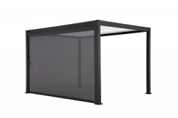 Store déroulant gris anthracite 3.7 x 2.36 pour pergola Prima 4x3