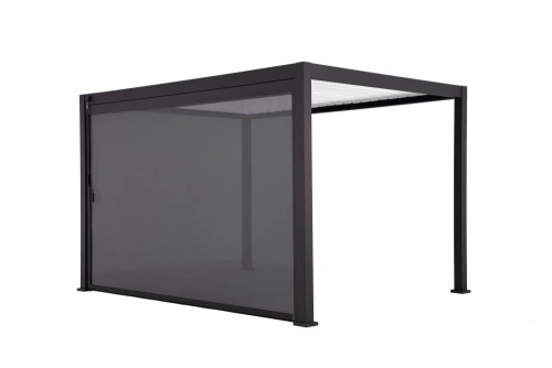 Store déroulant gris anthracite 3.7 x 2.36 pour pergola Prima 4x3