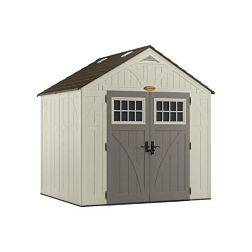 Abri de jardin polyéthylène 5,53m² + plancher - 35mm WOODGRAIN