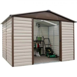 Abri Métal 1012TBSL - S.H. T. 11,39 m² - H. 224cm - Gris chataîgne